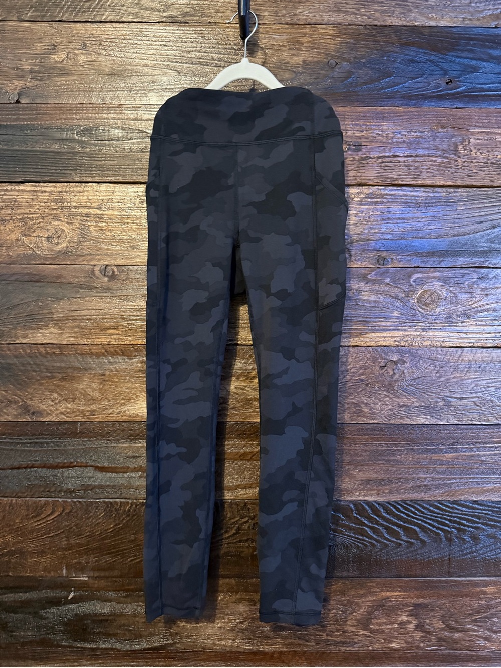 Lululemon size 6 Camo Print Black High-Waist Leggings